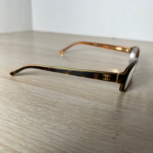 Chanel 3153 c.1134 RARE! Eyeglasses Dark Tortoise Gold Frames 52-15-130 Italy - Picture 8 of 8